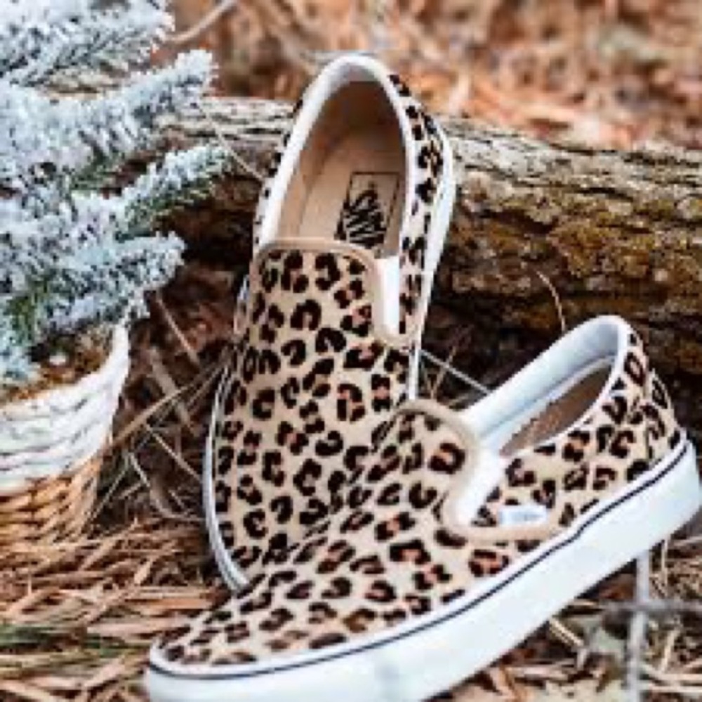 Leopard Print Vans Slip-On Skate Shoe